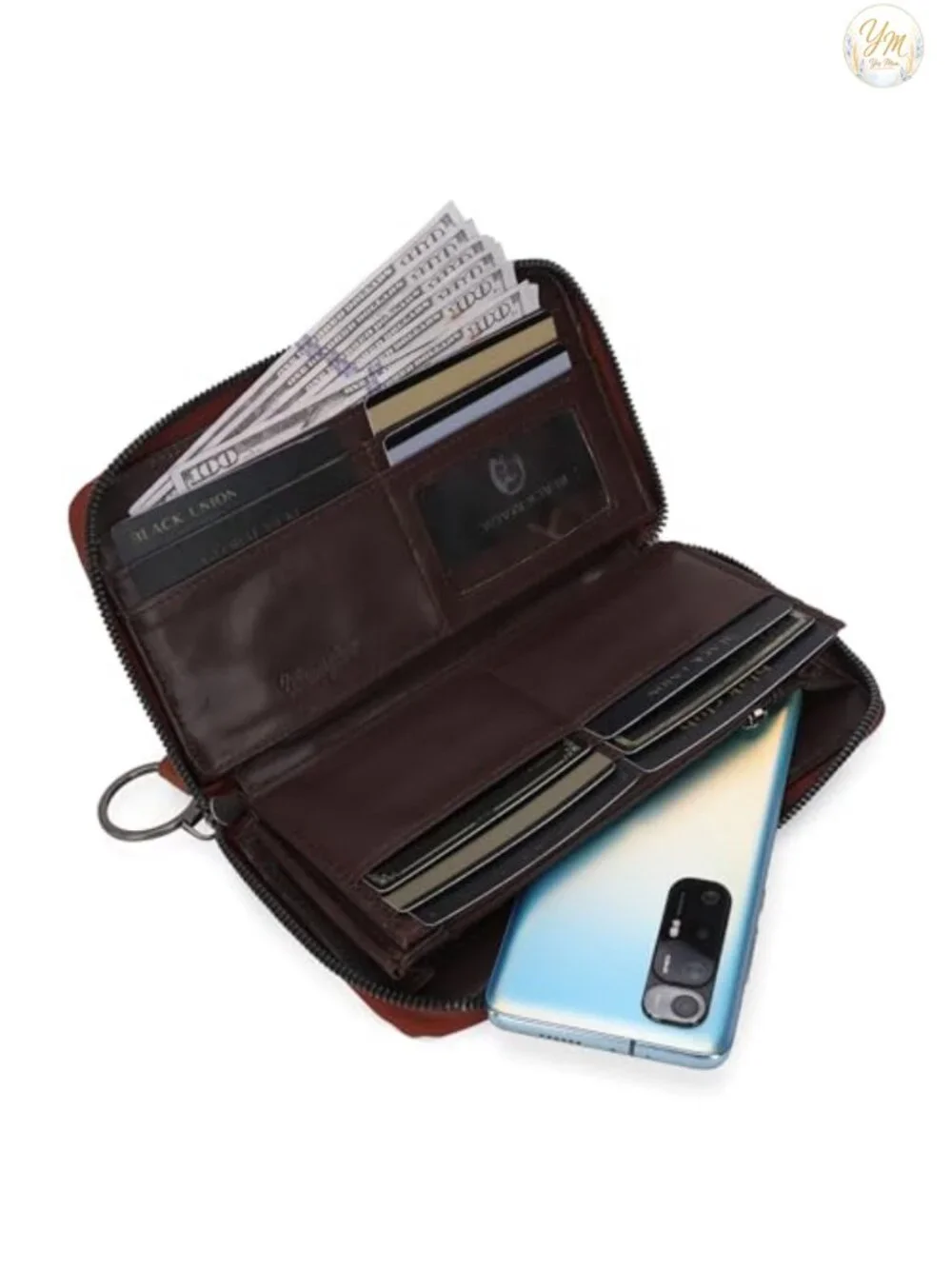 Western Aztec Wristlet Wallet with Credit Card Holder and Money Clip